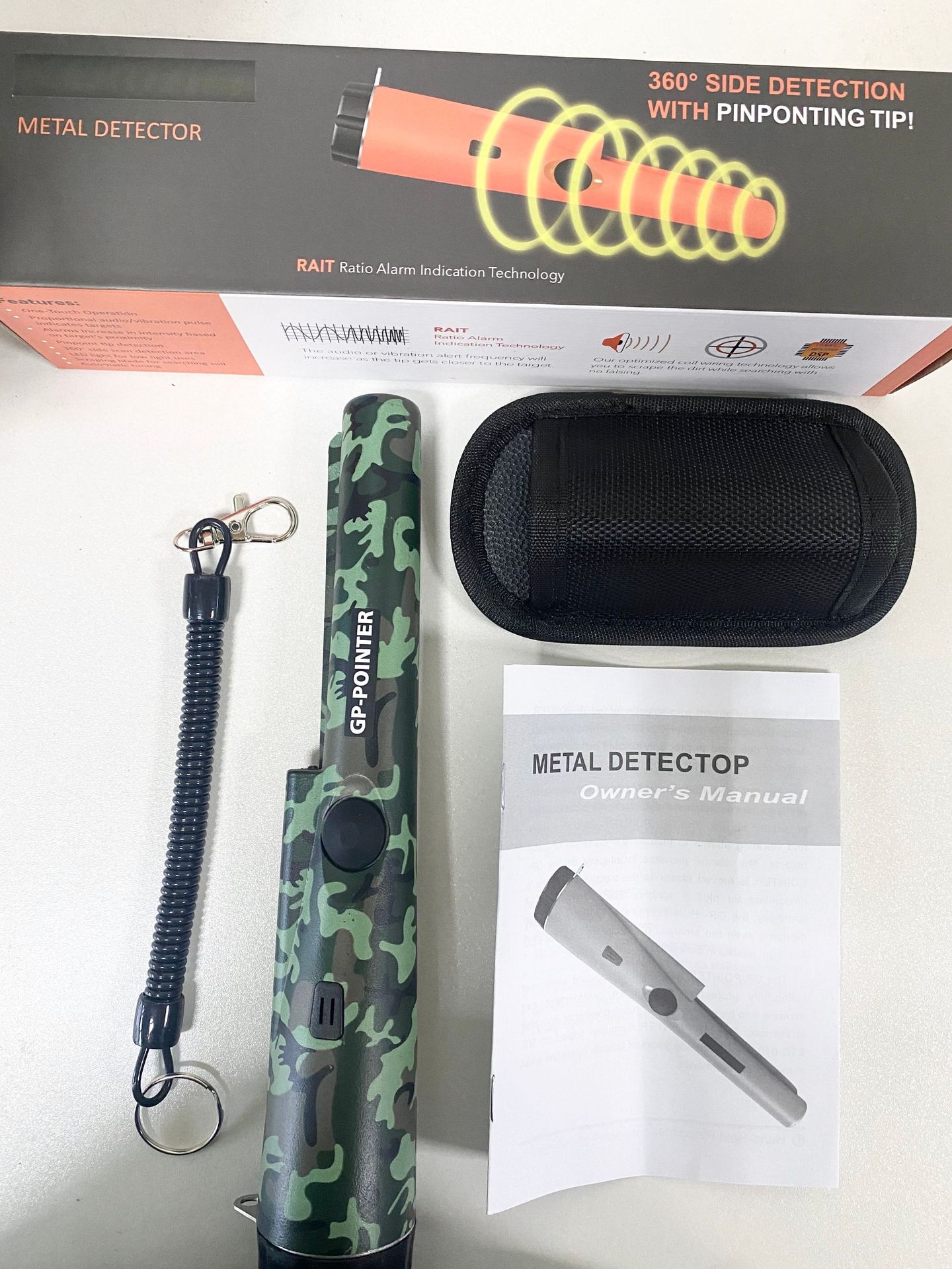 Детектор для стен 手持金属探测器迷彩gp-pointer金属探测器定位棒
