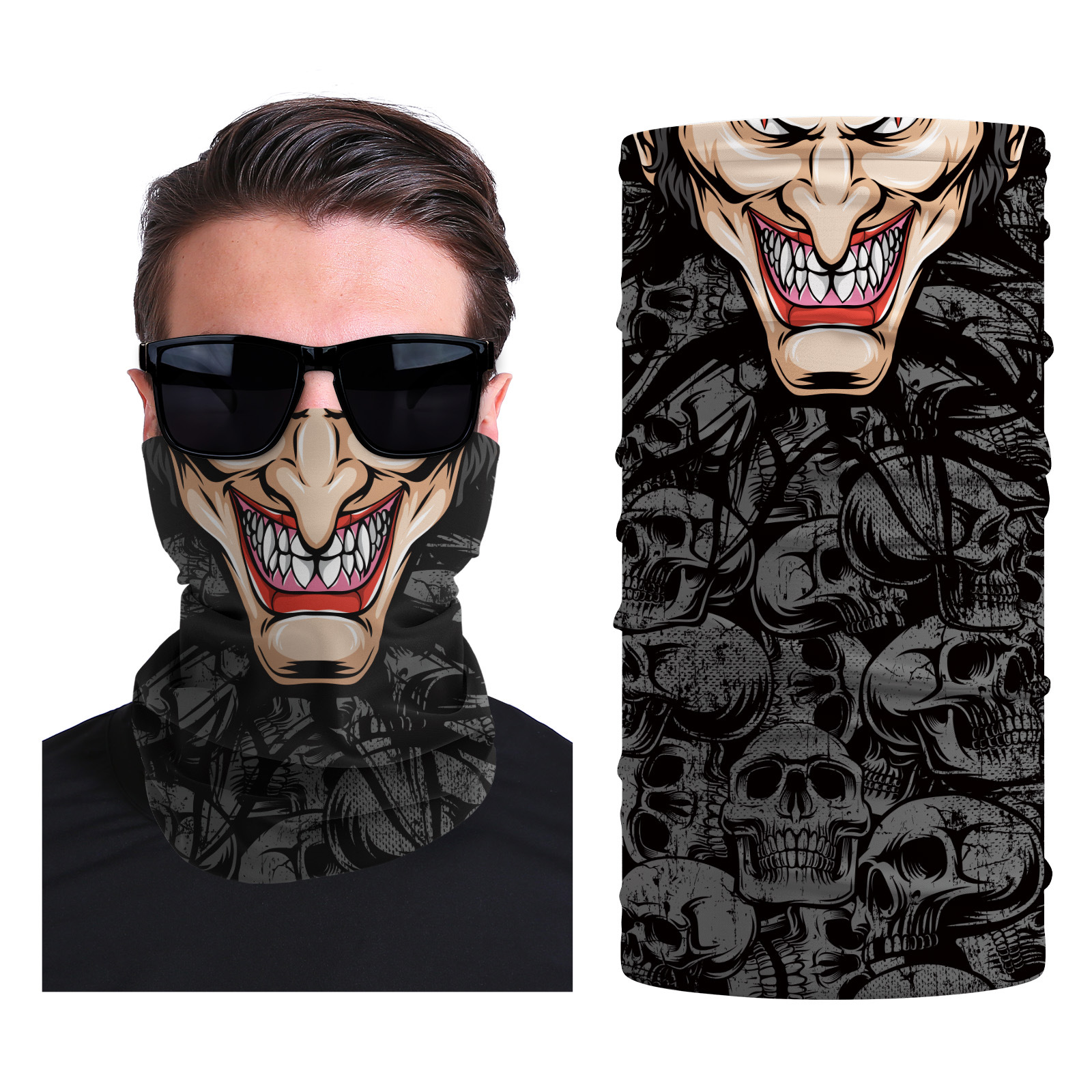 Xun hui transfronterizo media cara cráneo bufanda mágica sombrilla de viaje al aire libre máscara de equitación cuello de protección uv