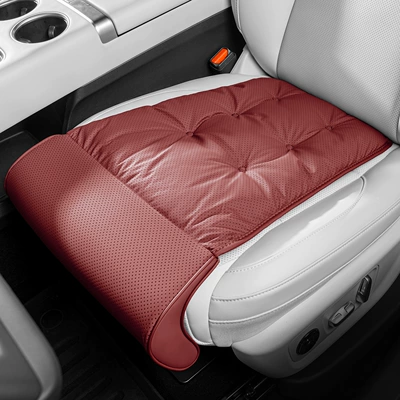 seat cushion with integrated extended leg: Seat cushion, seat cover - volcano-red-front-row-single-seat-leg-rest