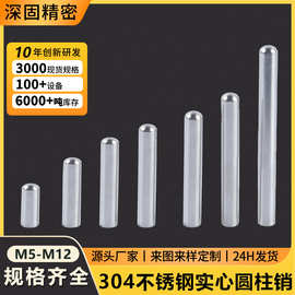 定制304不锈钢圆弧销定位销轴圆头实心子顶针光轴销钉Φ0.6M3-M12