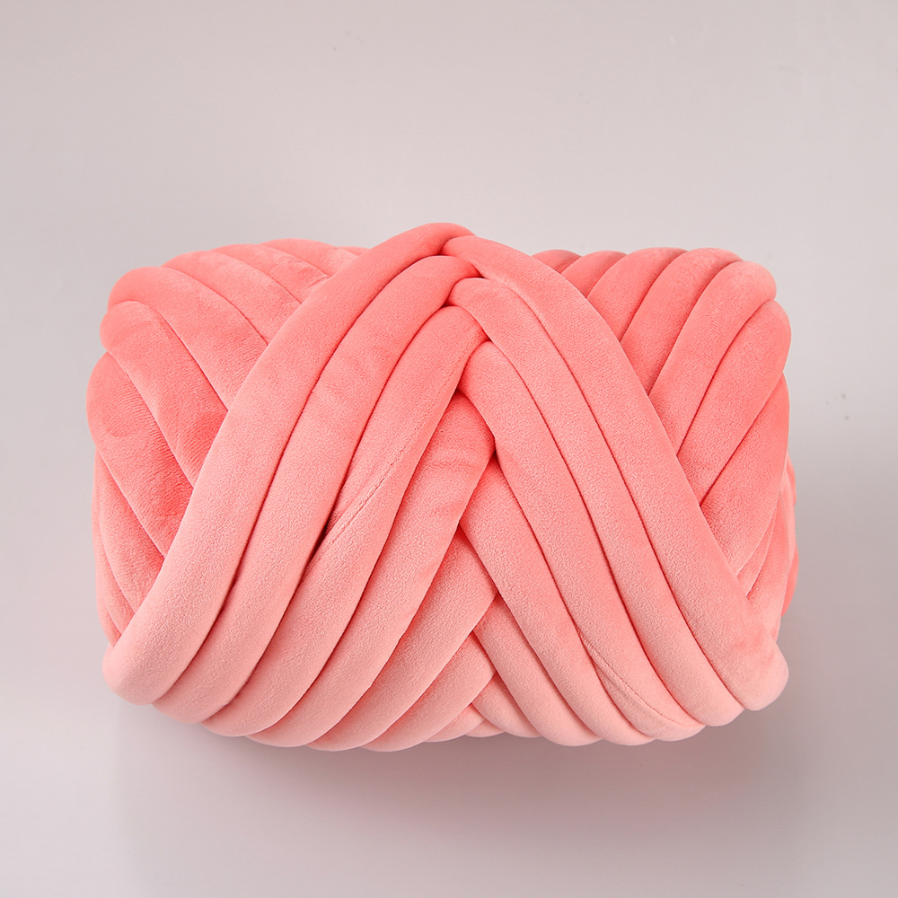 Terciopelo ultra grueso islandés hilo de lana relleno de algodón grueso tejido a mano DIY almohada bolsa línea de choque bebé