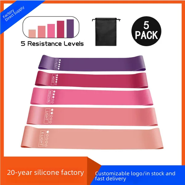 Stretching Ring Yoga Equipment Resistance Band Fitness Hip-Lifting Loop Exercise Latex Resistance Band Body Shaping High Elasticity