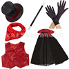 Magician Set Magic Magic High Hat Black Hat Magic Hat Glove Gloves Magic Stand Magic Hat