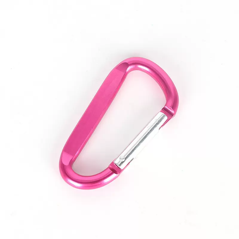 宝健金属8号D型压扁铝合金登山扣 户外爬山扣水壶扣背包弹簧扣