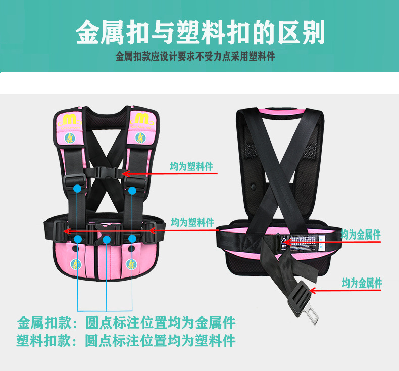 Airplane and Bus Portable Child Travel Vest Car Baby Car Seat Belt Holder Shoulder Protector for Car Use