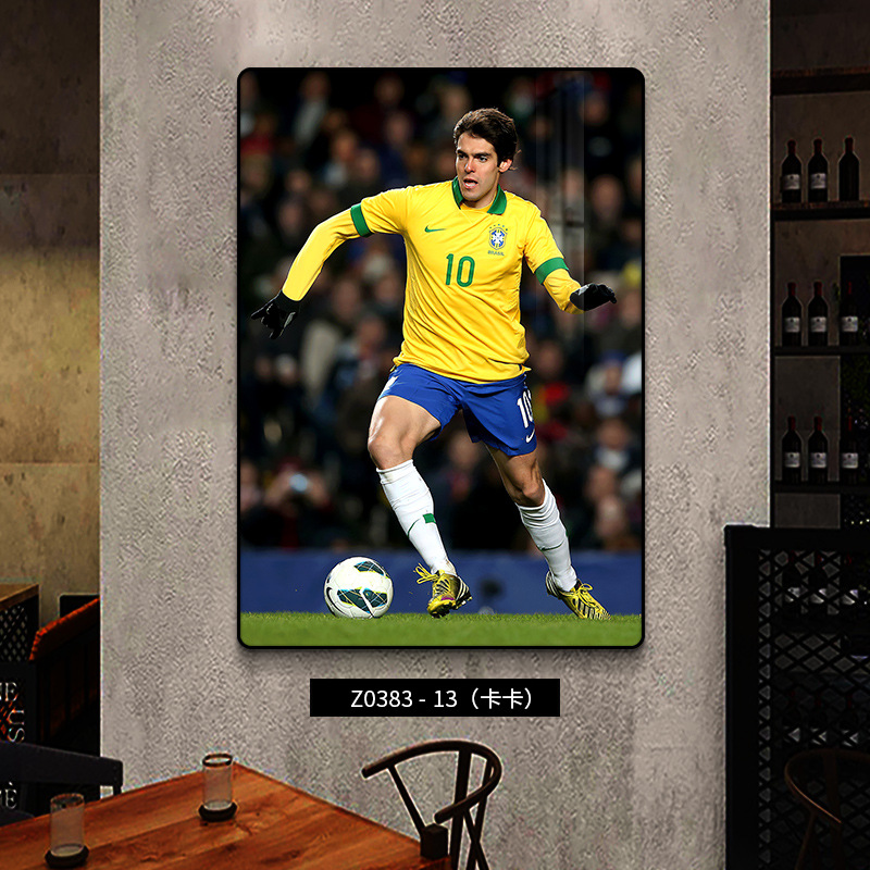 Estrellas del fútbol decoración Ronaldo fondo póster de pared deportivo Lotería mural Copa del Mundo Colgar pintura Euro 2024