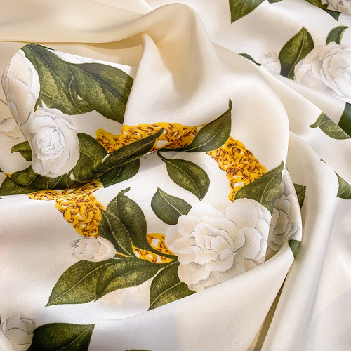 Silk scarf for women, spring and summer Korean version, versatile and fashionable, dual-use imitation silk scarf, sun protection and warm outer gauze scarf