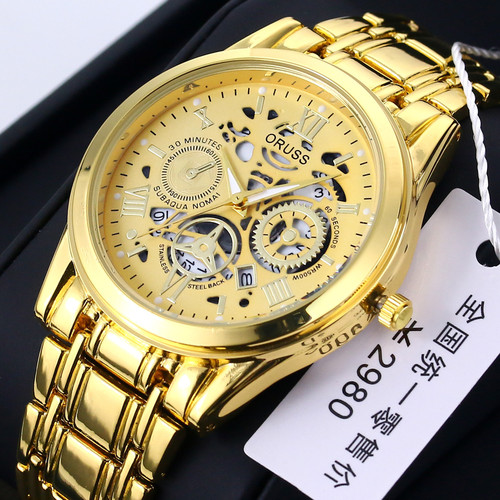 Watch dropshipping men's watch waterproof men's watch steel band watch calendar quartz watch steel band watch factory direct sale