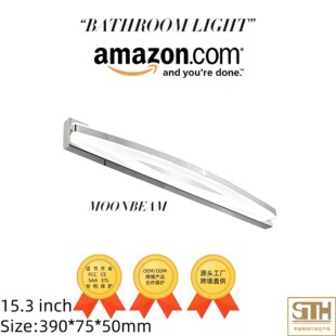 Foreign Trade Amazon Led Mirror Headlight Modern Simple European Standard Cross-Border Makeup Bathroom Bathroom Cabinet Light Manufacturer