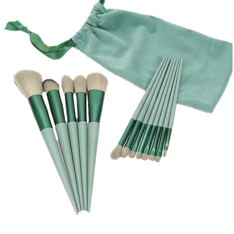 13 pinceles de maquillaje Sijiqing, base, rubor, pincel de polvo suelto, sombra de ojos, juego de herramientas de maquillaje de belleza, pincel corrector transfronterizo