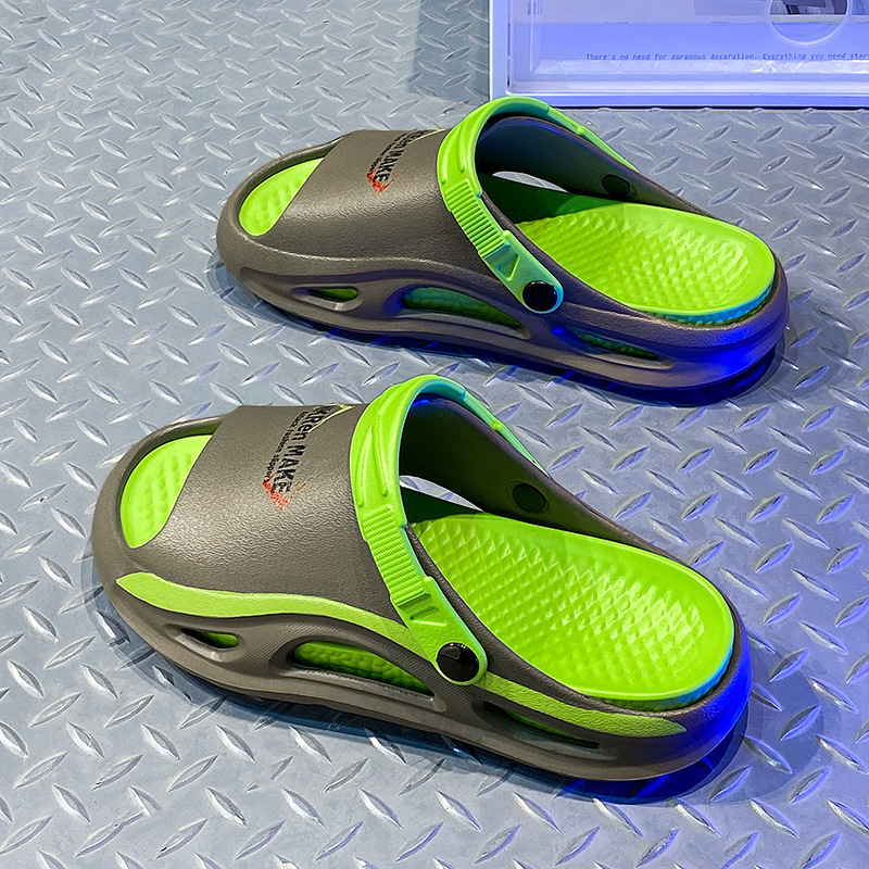 2024 nuevas sandalias para hombres de verano F antideslizante y transpirable conducir para trabajar dos usos para pisar la mierda sensación deportiva de trapeador de playa