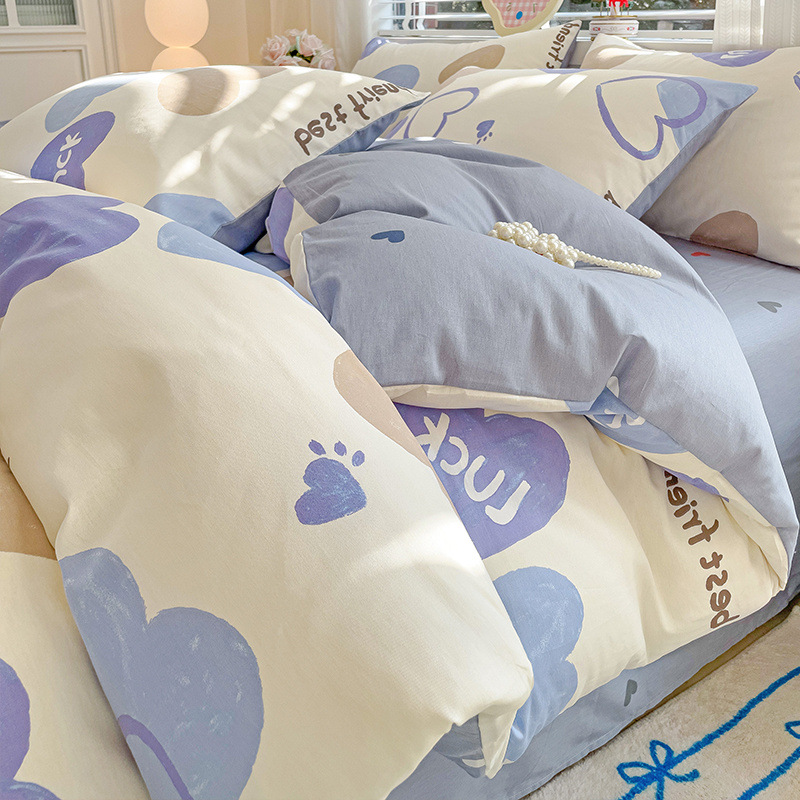 Cama de algodón de cuatro piezas set2025 nuevo algodón colchón sábanas de dormitorio caseras set de tres piezas