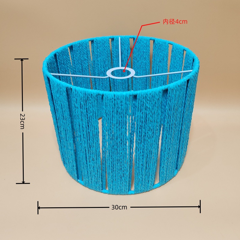 Creativo azul fantasma de caña cuerda de papel trenzada lámpara de lámpara candelabro lámpara de suelo accesorios de sombreado de luz props de estudio