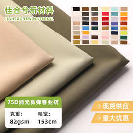 75D消光高弹春亚纺 防水防风三合一户外冲锋衣滑雪服夹克棉服面料