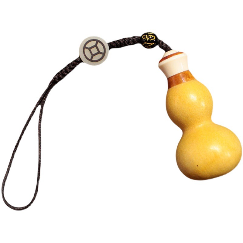 IYR7 Gourd String Button Design New Arrival Natural Material Hand-Rotated Imitation Tooth-Inlaid Gourd Mouth Cover Small Grass Interior Gold Complete Set