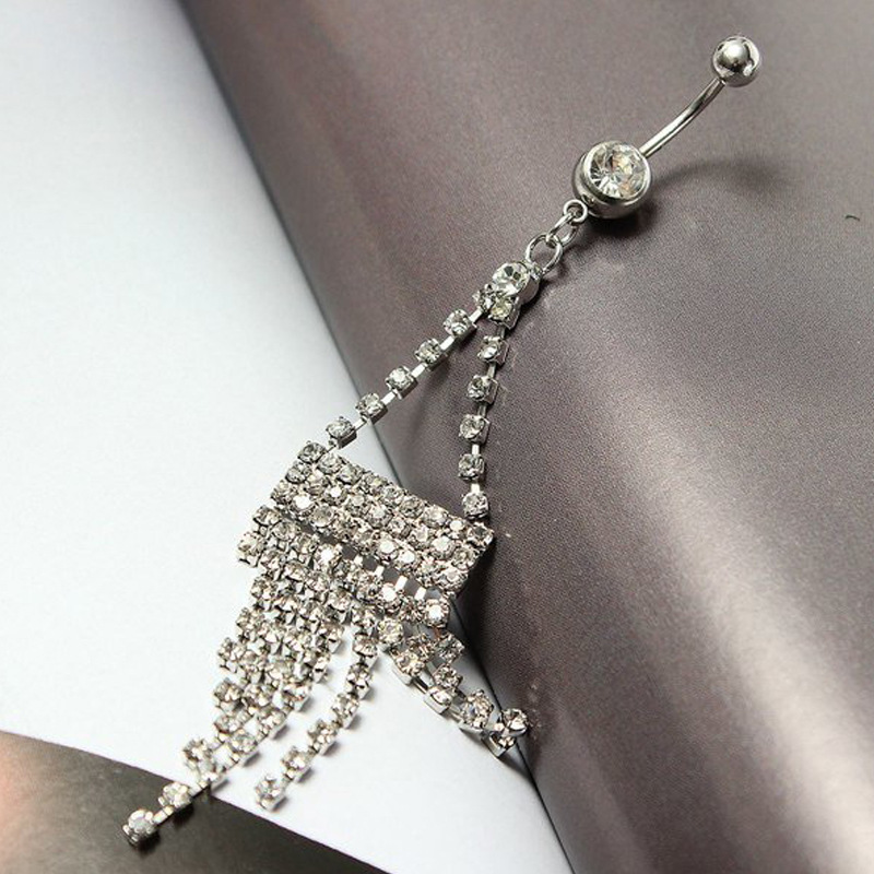 Personalisierte Strass-quasten-bauchnabelkette Für Damen_voghion.com