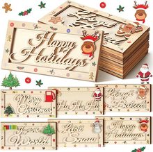 亚马逊爆款圣诞钱夹摆件木质个性化钱夹生日礼物节日装饰木制工艺