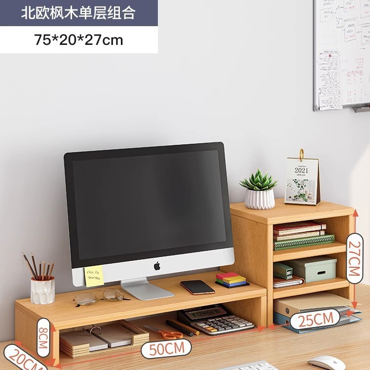 escritorio portátil elevación estante dormitorio buena oficina monitor de escritorio estante de almacenamiento de escritorio