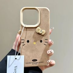ハローキティの表情はiphone16 promaxアップル15pro携帯ケース14の新型13革の紋様12/11を適用します。