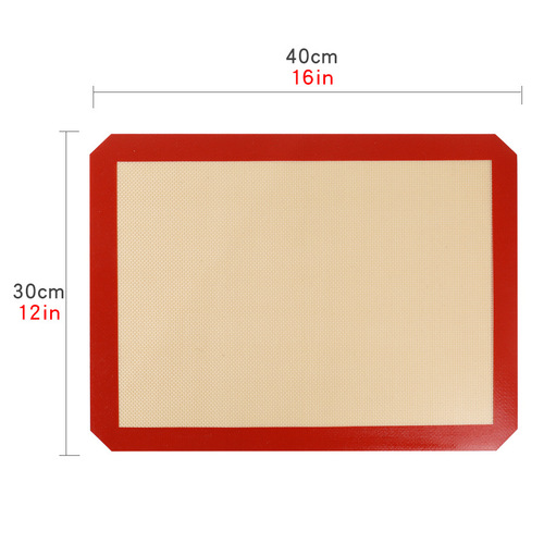 40*30 Amazon Silicone Baking Mat Glass Fiber Macaron Cookie Baking Oven Mat Silicone Kneading Mat Wholesale