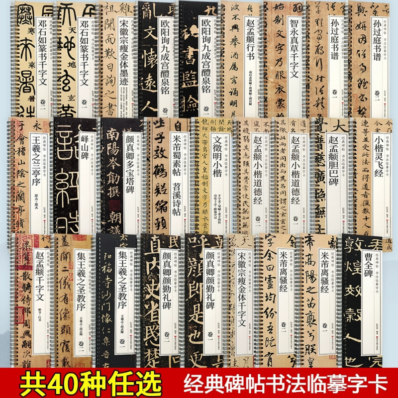 碑帖书法临摹字卡怀仁集王羲之兰亭序圣教序米芾邓石如篆书千字文