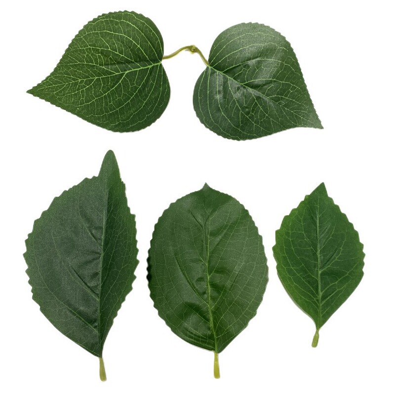Factory supply simulation hydrangea leaf bone-shooting silk screen silk cloth hydrangea leaf single piece two-fork hydrangea leaf Factory supply simulation hydrangea leaf bone-shooting silk screen silk cloth hydrangea leaf single piece two-fork hydrangea leaf