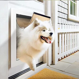 Новые домашние продукты PET PVC GATE GATE CAT CAT Магнитное положение Большой Дверь собаки сарай два свободного входа и выход