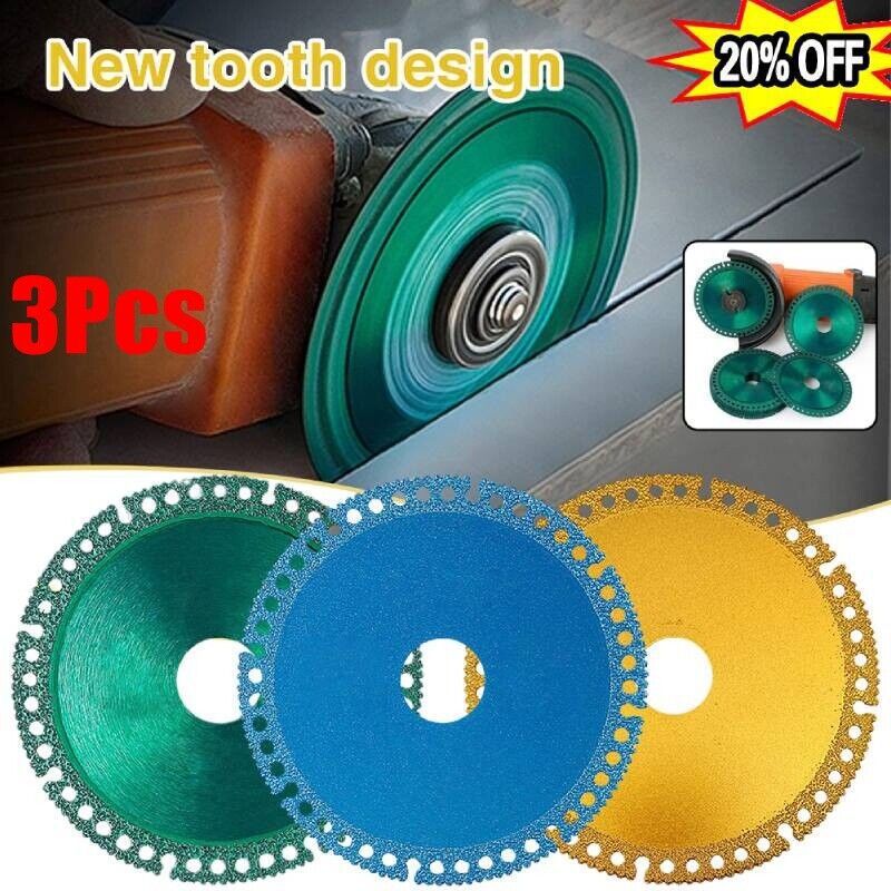 跨境3pcs复合多功能切割锯片超薄锯片陶瓷瓷砖玻璃角磨床切割片