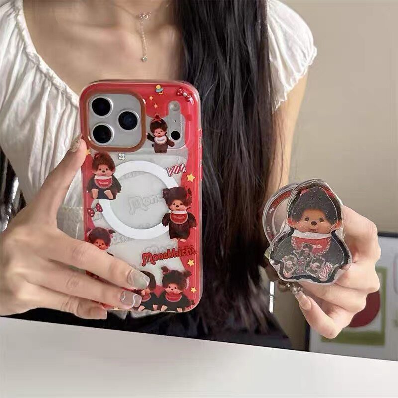 Candy Monchichi Is Suitable for Samsung S26Ultra Mobile Phone Case S24+S25Fe Magnetic Suction S23+S21/A57A56 Candy Monchichi Is Suitable for Samsung S26Ultra Mobile Phone Case S24+S25Fe Magnetic Suction S23+S21/A57A56