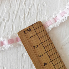 5-meter white elastic lace edge elastic band high-end pink popular silk ribbon handmade baby clothes book clothes DIY decoration