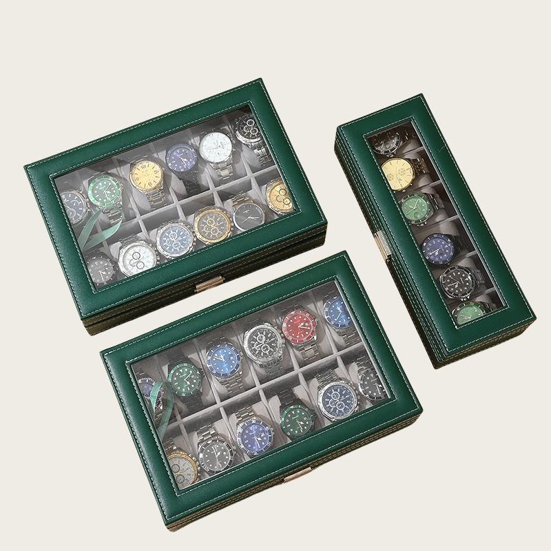 Leather Watch Storage Box, High-End Watch Collection Box, Watch Box, Leather Transparent Watch Box, Home Jewelry Box