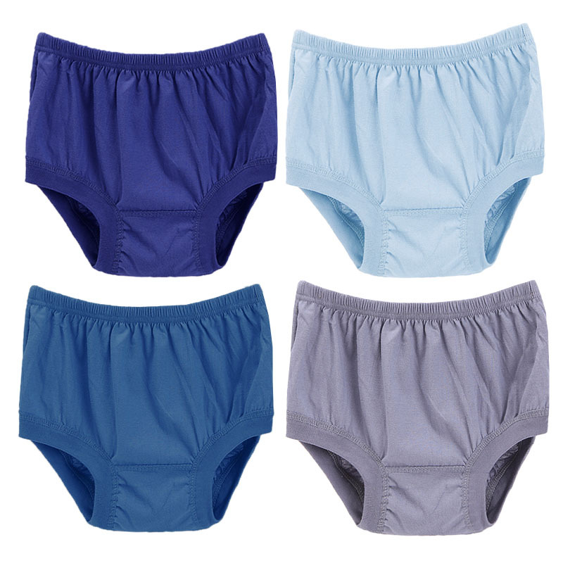 Middle-aged and Elderly Underwear Men's Pure Cotton Summer Thin Dad Men's All Cotton Large Size High Waist Briefs Shorts