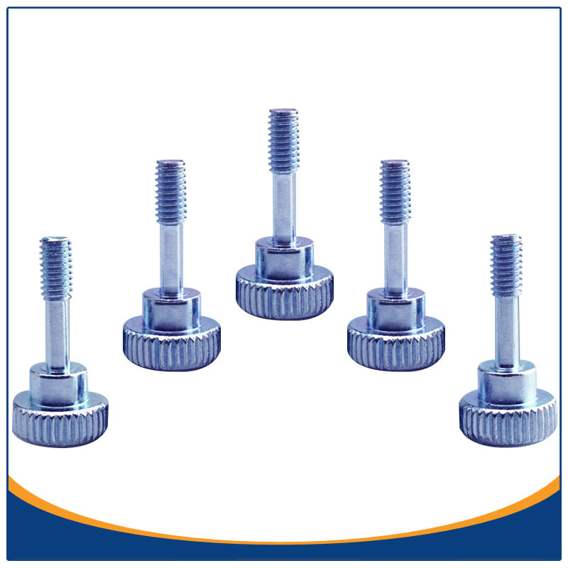 防滑手拧螺丝M4东莞多工位厂家供应 不锈钢304直纹扁圆头台阶钉