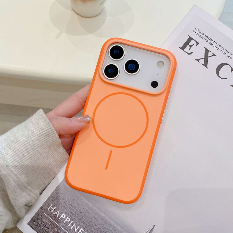 适用iPhone17promax手机壳肤感磁吸苹果16相机按键一体全包保护套|undefined