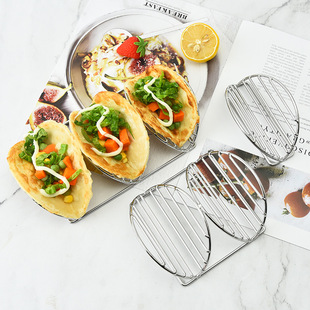Cross-border spot 304 stainless steel Mexican pancake rack taco holder rack pancake rack V-shaped taco rack