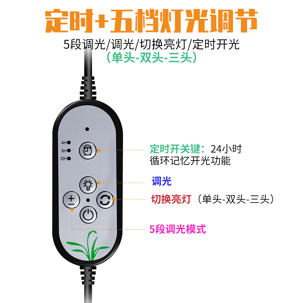 謙潤(rùn)照明植物燈LED夾子多肉補(bǔ)光燈全光譜室內(nèi)綠植盆栽圓盤種植燈