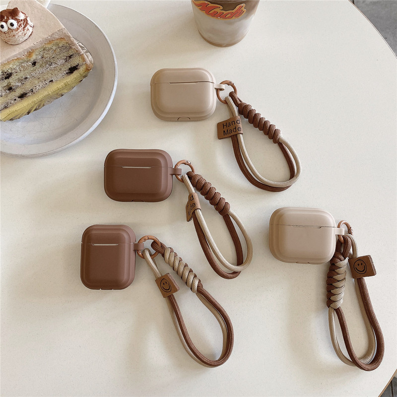 Milk Tea Silicone Wristband Suitable for Apple AirPods 4Th Generation Bluetooth Earphone Protective Case Pro3 Earphone Case 2Nd Generation