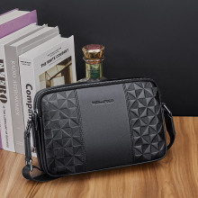 英皇保罗男士斜挎包高档新款商务休闲单肩包真皮百搭大容量小方包