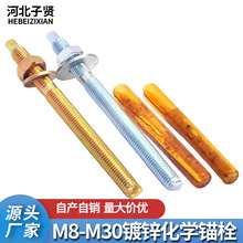 GB幕墙定型锚栓4.8级倒锥药剂膨胀螺栓碳钢镀锌化学锚栓M8M10M12