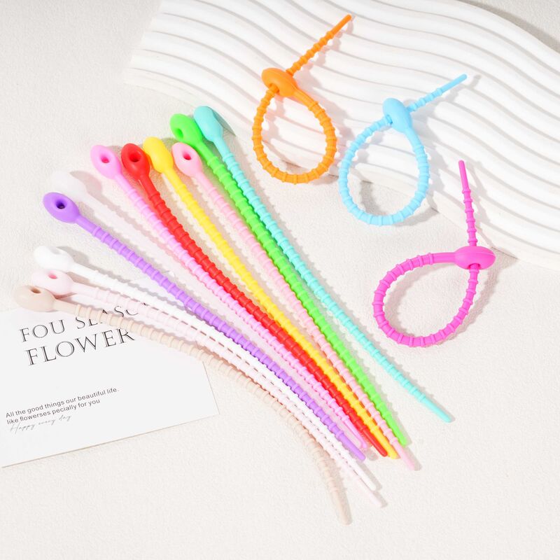 Colorful Silicone Tadpole Tie DIY Keychain Jewelry Bag Clothing Pendant Strap Lanyard Material Accessories Colorful Silicone Tadpole Tie DIY Keychain Jewelry Bag Clothing Pendant Strap Lanyard Material Accessories