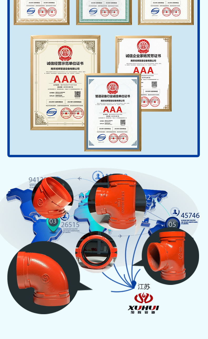 90度消防沟槽管件