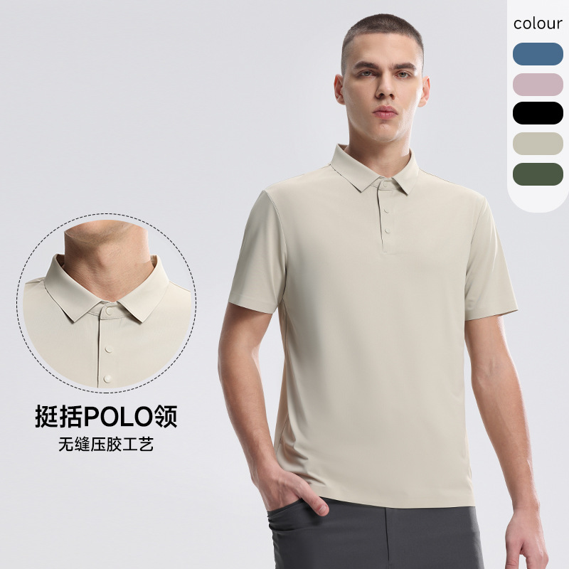 Polo de secado rápido para exteriores, ropa de trabajo urbana para hombre, top deportivo para senderismo y montañismo, pantalón corto informal transpirable antiarrugas de manga corta
