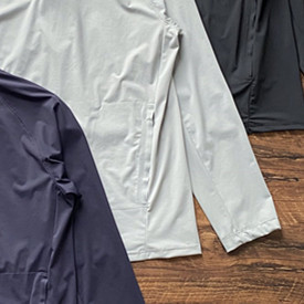 Stand Collar Half-Zip Long-Sleeved T-Shirt 78586