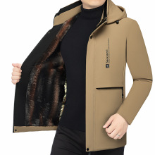 2025冬季新款中年男士棉衣爸爸冬装外套高档棉袄加厚保暖羽绒棉服