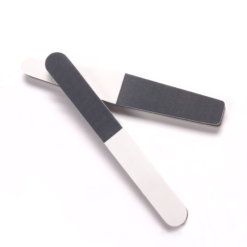Esmalte de uñas transfronterizo tira de pulido de tres lados tira de molienda negro blanco gris Archivo de esponja bloque de pulido esmalte de uñas tira de arena herramienta de uñas