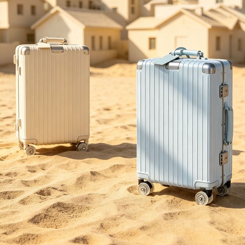 Exported to Japan, 2026 new model aluminum frame luggage 20inch carry-on suitcase 24inch trolley case for women, high aesthetic value travel case Exported to Japan, 2026 new model aluminum frame luggage 20inch carry-on suitcase 24inch trolley case for women, high aesthetic value travel case