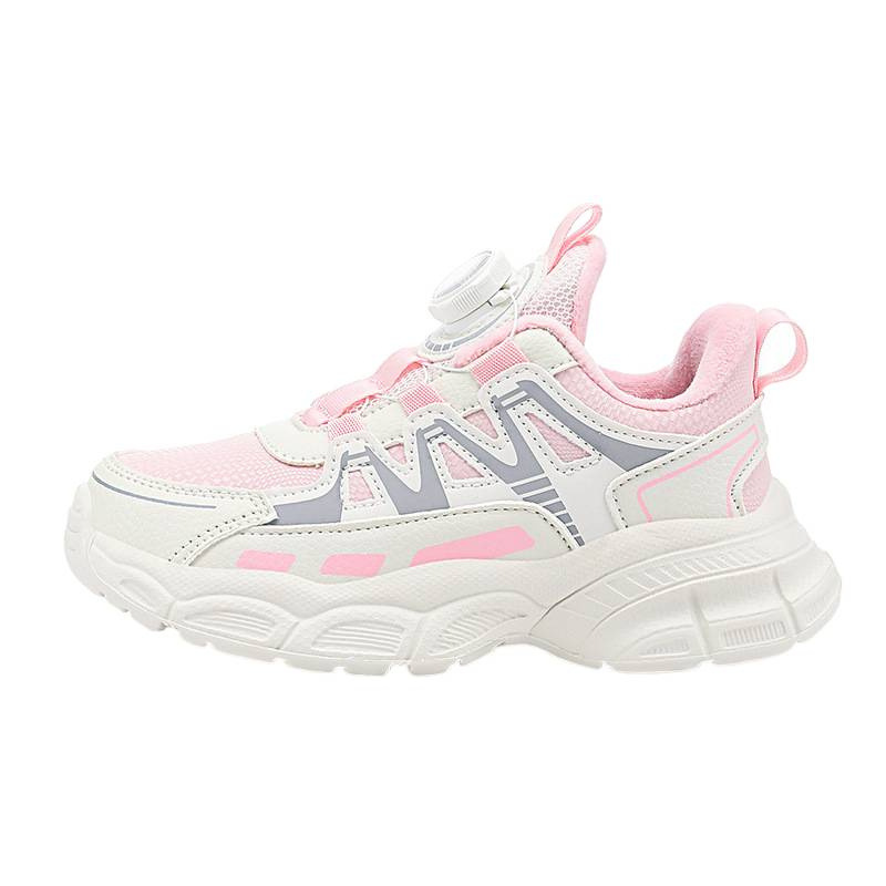 Zapatos deportivos para niñas otoño y invierno 2025 nuevos zapatos de algodón cálidos de terciopelo para niños zapatos de paternidad para niños mayores zapatos de correr