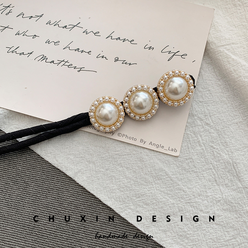 Perla rizador de pelo Shell flor variedad mullida bola cabeza fija perezoso tocado adulto flor corsé joyería femenina