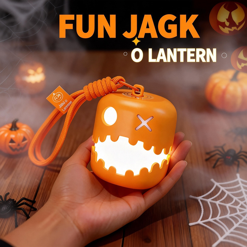 2026 Cross-Border Hot-Selling Pumpkin Lantern Halloween Quirky Portable Night Light Led Lantern Party Decoration Children's Gift
