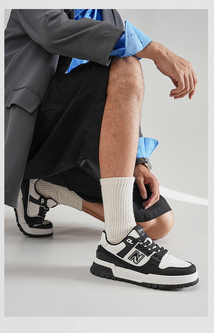 Giày sneaker nam tăng chiều cao đế dày phong cách thể thao đa năng — 619 Trắng Xanh chi tiết 14